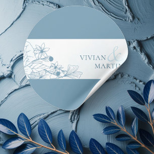 Bloom In The Winter Wedding Classic Round Sticker