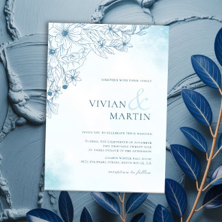 Bloom In The Winter Wedding Invitation