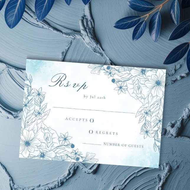 Bloom In The Winter Wedding RSVP cards (Creator Uploaded)