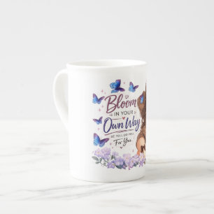 Bloom in Your Own Way Butterfly Girl Coffee Mug