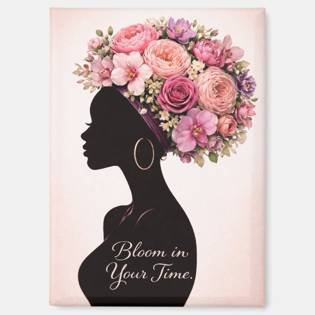 Bloom in Your Time Inspirational Magnet (Front)