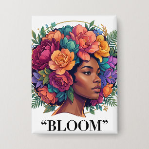 Bloom Inspirational Black Woman Floral Afro