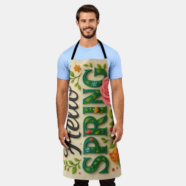 Bloom Into Flavour – “Hello Spring” Apron (Worn)