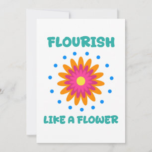Bloom like a flower invitation