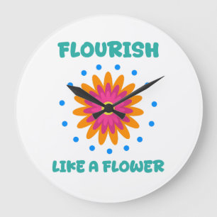 Bloom like a flower large clock
