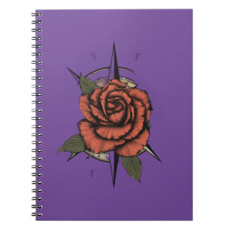 Bloom & Navigate: Rose Compass Tee Notebook
