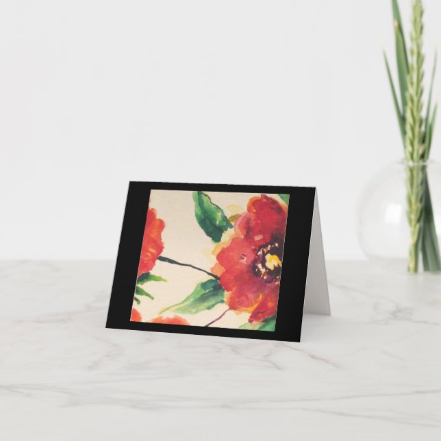 Bloom Notecard with Poppy on front (Front)