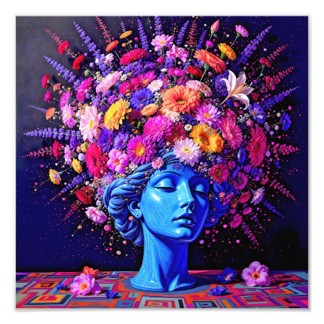 "Bloom of Eternity" – A Colourful Surreal Portrait Photo Print (Front)