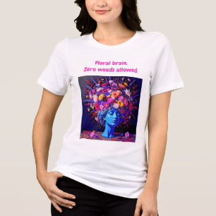 "Bloom of Eternity" – A Colourful Surreal Portrait Tri-Blend Shirt