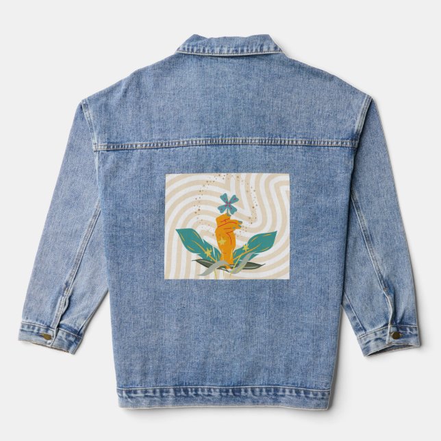 Bloom of Hope Denim Jacket (Back)