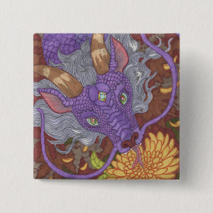 Bloom Purple Dragon 15 Cm Square Badge