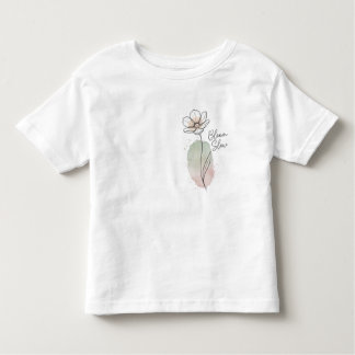 Bloom Slow Minimalist Floral Art Toddler T-Shirt