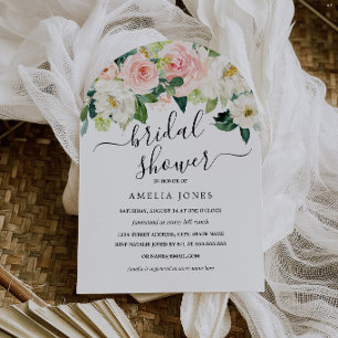 Bloom Soft Blush Pink Bridal Shower Invitation