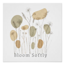 Bloom Softly - Minimalist Wildflower Line Art