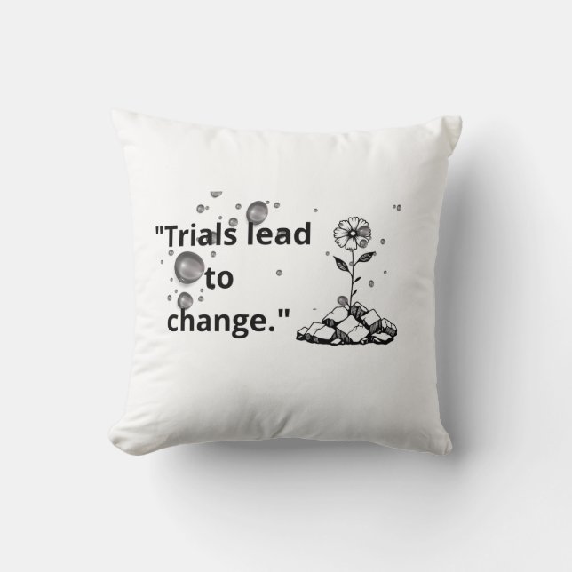 Bloom Through Trials – Strength from the Cracks Cushion (Front)