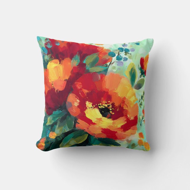 Bloom Vibrant Floral Garden Cushion (Front)
