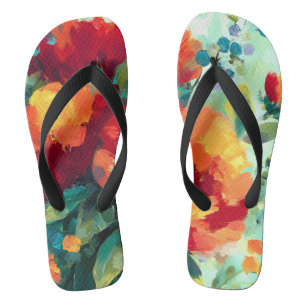 Bloom Vibrant Floral Garden Jandals