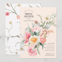 Bloom watercolor flowers chic spring garden modern