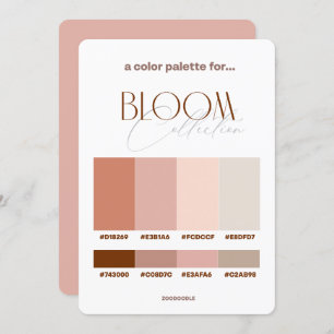 Bloom Wedding Colour Palette Card