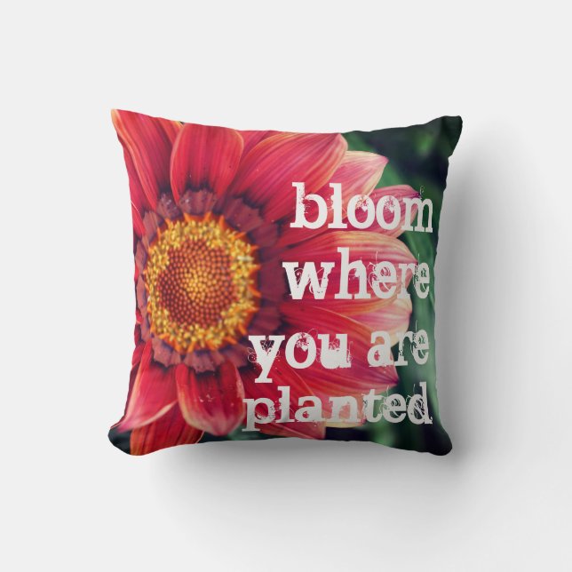 Bloom Where You Are Planted Cushion (Front)