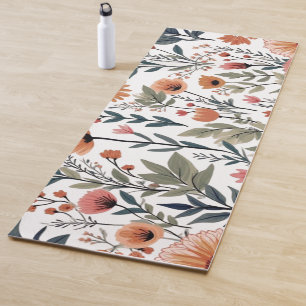 Bloom Where You Are Planted – Inspirational Floral Yoga Mat