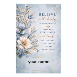 Bloom Where You Are Planted – Minimalist Floral Qu Photo Print