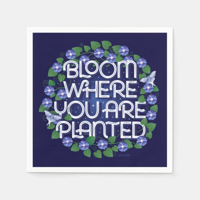 Bloom Where You Are Planted Party Napkins (Front)