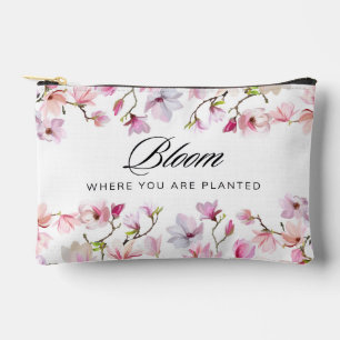 Bloom Where You Are Planted - Pink Magnolia Accessory Pouch