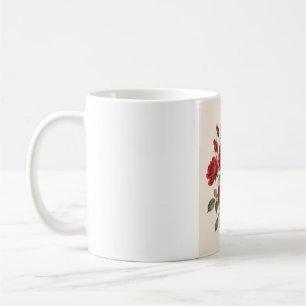Bloom Where You Are Planted   Vintage Rose Botanic Coffee Mug