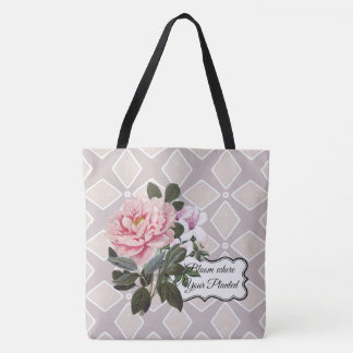 Bloom Where Your Planted Geometric Fashion Tote