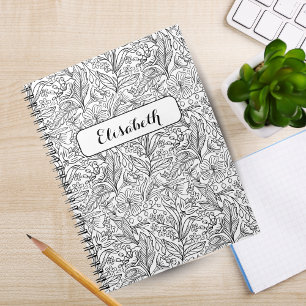 Bloom Where You're Planted: A Black Personalised Notebook