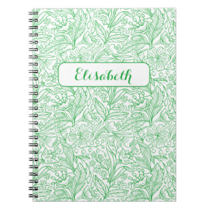 Bloom Where You're Planted: Green Personalised Notebook