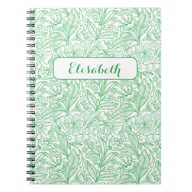 Bloom Where You're Planted: Green Personalised  Notebook (Front)