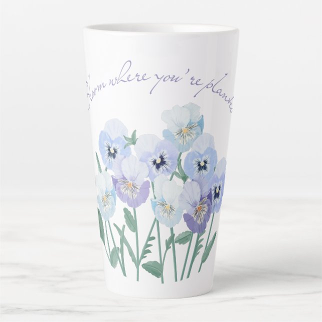 Bloom Where You're Planted  Latte Mug (Front)