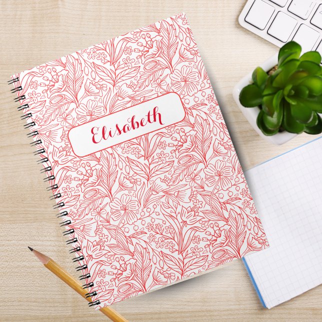 Bloom Where You're Planted: Red Personalised Noteb Notebook (Bloom Where You're Planted: Red Personalized Notebook)