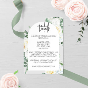 Bloom White Floral Enclosure Card