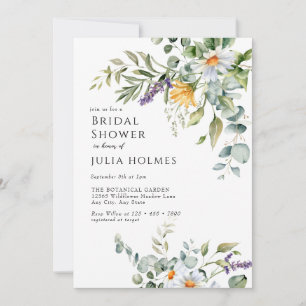 Bloom Wildflower   Meadow Floral   Bridal Shower I Invitation