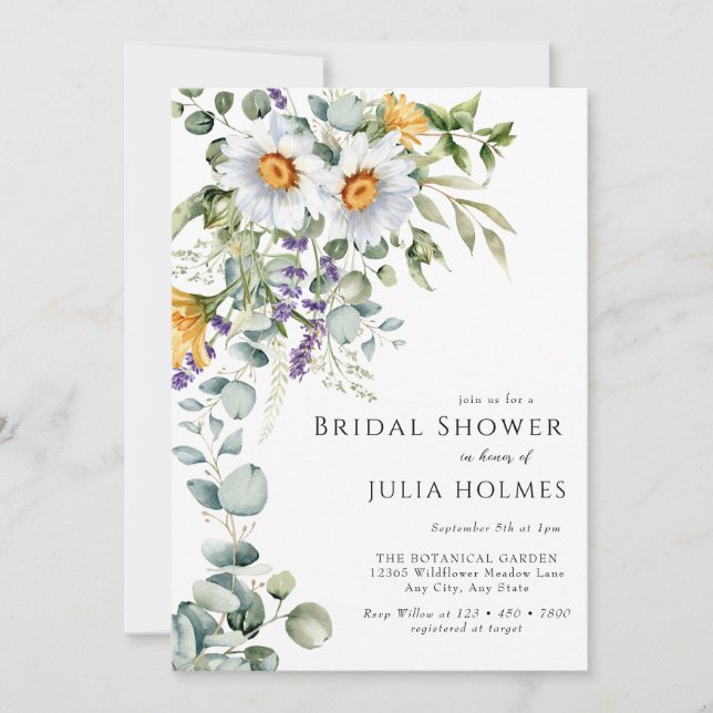 Bloom Wildflower | Meadow Floral | Bridal Shower Invitation (Front)