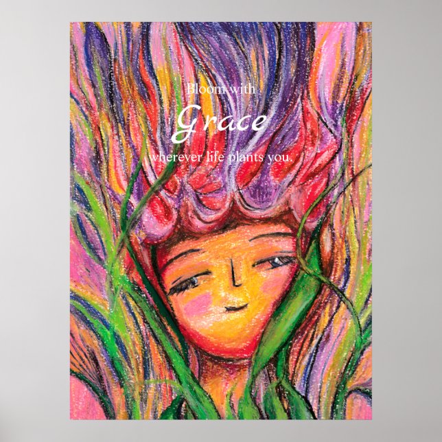 Bloom With Grace art poster for her (Front)