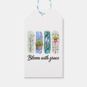Bloom with Grace Garden Floral Art Gift Tags