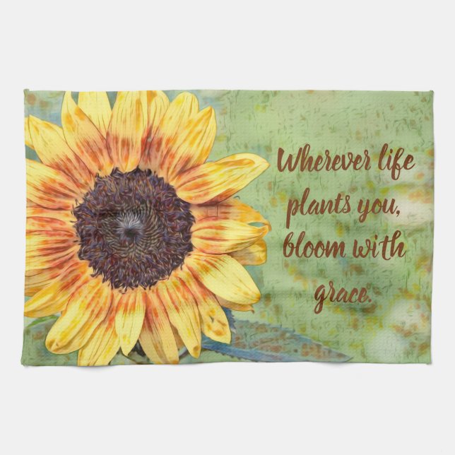 Bloom with Grace Kitchen Towel (Horizontal)