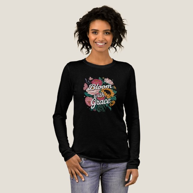 Bloom With Grace  Tri-Blend Shirt (Full Front)