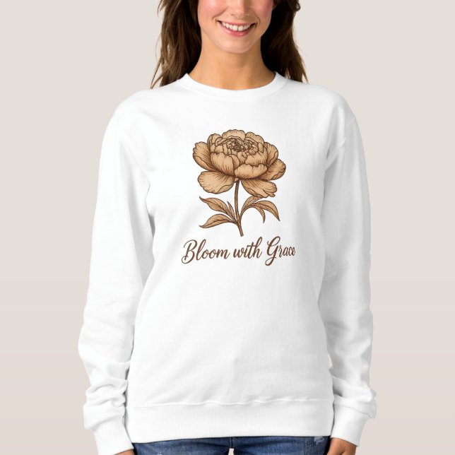 Bloom with Grace Vintage Floral Sweatshirt (Front)
