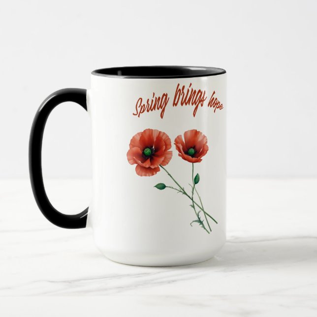 "Bloom with Hope – Spring Flower Mug" Mug (Left)
