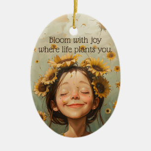 Bloom with Joy Ceramic Tree Decoration