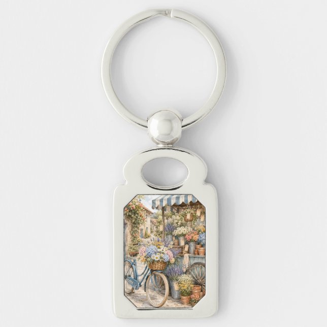 Bloomcore Flower Market Bicycle Key Ring (Front)