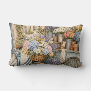 Bloomcore Flower Market Bicycle Lumbar Cushion