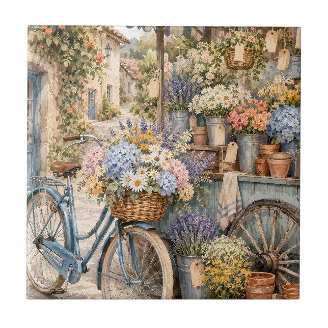 Bloomcore Flower Market Bicycle Tile (Front)
