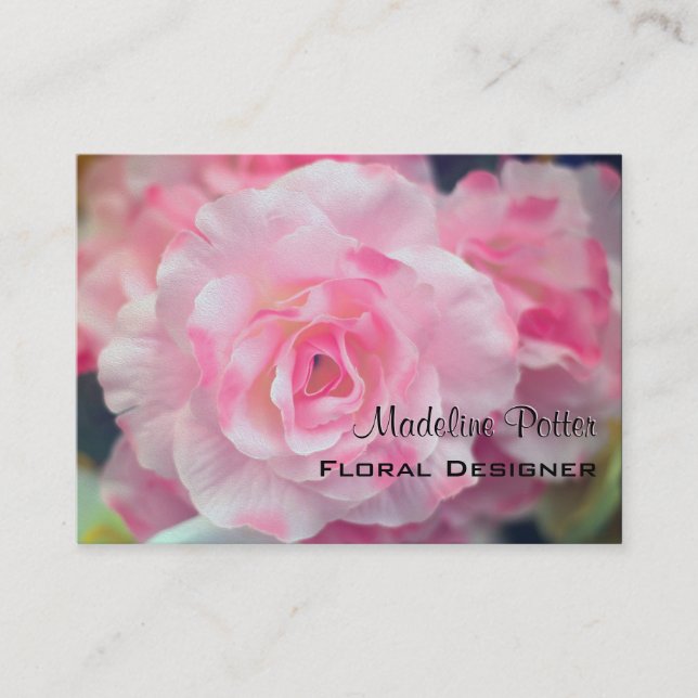Bloomdeville Elegant Floral Professional Business Card (Front)