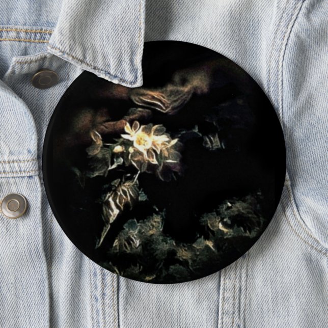 Bloomed 6 Cm Round Badge (In Situ)